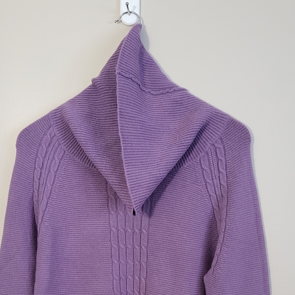 Picadilly Canada Button Trim Turtle Neck Sweater Top - Picture 6 of 9